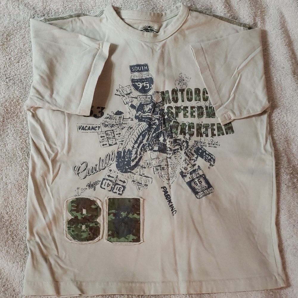 Motorcycle Speed Team Kids T-Shirt - Cream